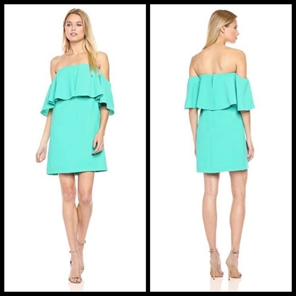 💕TRINA TURK💕 Off the Shoulder Ruffle Mini Dress - Picture 7 of 8